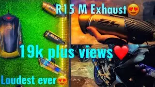 R15 M V4 2023 best Loudest exhaust modification 2023😍 | crazy reactions😍😂 #r15