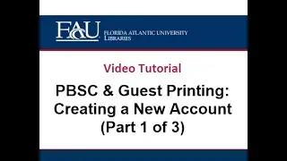 PBSC & Guest Printing: Creating a New Account