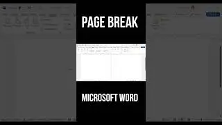 Page Break in Microsoft Word
