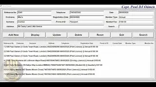 Overview of Data Entry Form with Database Developed in Python