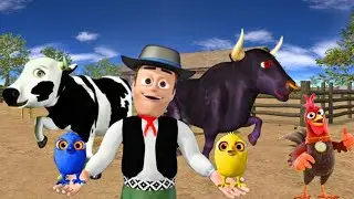 El Pollito P&iacute;o 3D | Canciones de la Granja de Zen&oacute;n | part#221-el Pollito y el Tractor de la Granja 