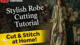 How to make a Robe dress cutting and stitching/long dress pattern drafting 