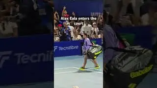 Alex Eala enters the court at the Philippines Women&rsquo;s Open in Manila 🤳@ColomaIsaacJeff