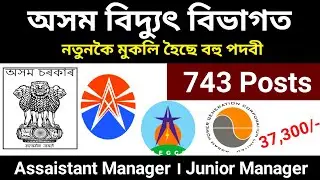 APDCL | AEGCL | APGCL Recruitment 2020 | Assam Electricity Corporation Recruitment For 743 Posts