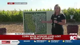 VIDEO: Sydnee Batzlaff Live from Leonard Farms; corn maze honoring veterans from Beirut bombing