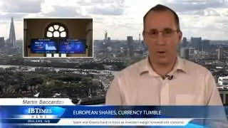 European shares, currency tumble