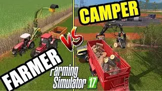 Farming Simulator 17 | FARMERS vs CAMPERS : Job Comparison 👍