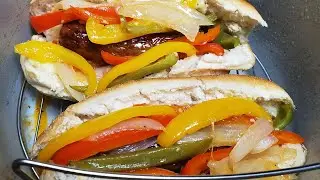 Ninja Foodi Italian Sausage with Peppers & Onions johnsonville brats