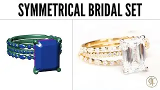 Emerald Engagement Ring - Symmetrical Bridal Set: How It's Designed