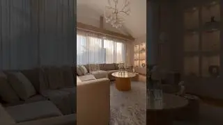 Modern Living Room | Soft Neutrals | Warm Lighting | Contemporary Style #homedecor #shorts #viral