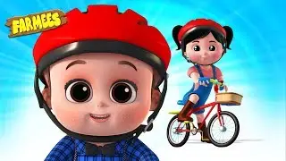 Lets Ride A Bicycle | Preschool Rhymes For Kids | Videos For Babies - Farmees