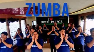Floating platform in the centre of river Zumba dance performance.....