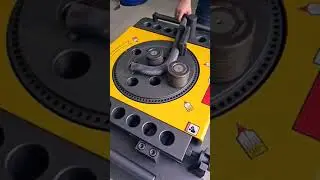 How bar bending machine bends Solid Round bar #machine #tarle#construction  #bending