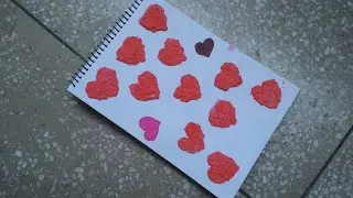 Beautiful Red Heart Texture Art For Lovers #shorts #lover #heartpainting #textureartist #textureart