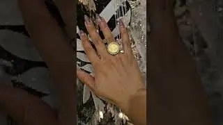 American Eagle Lady Liberty Genuine Fine Gold Coin Ring with Diamond Halo