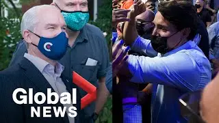 Canada election: Liberals, Conservatives in dead heat as campaign enters final days, poll finds