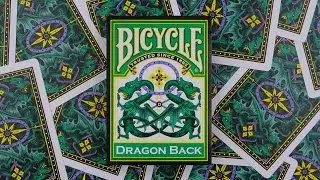 Bicycle Dragon Back Green Playing Cards | Deck Review -Display