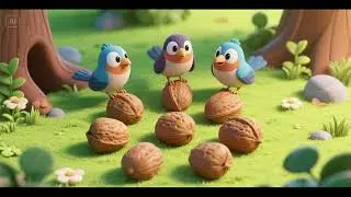 Nine Nuts for the Hungry Birds | Counting Song for Kids