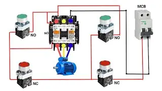 Magnetic Contactor Connection with Two-Way Switch | Wiring Diagram & Working