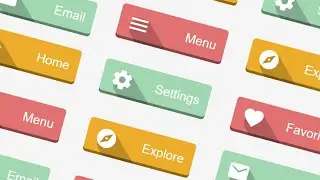 How To Make Simple Flat Shadow Buttons | HTML & CSS