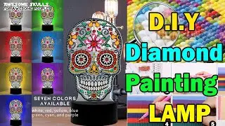 Sugar Skull Pattern Table LED Lamp Diamond Painting Light Special Shaped Cross Stitch Mosaic