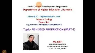 Fish seed production -1