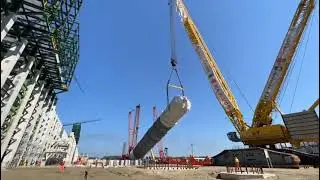 Maniobra de la Torre Atmosf&eacute;rica de 1,030 toneladas en la Refiner&iacute;a de #DosBocas