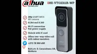 DHI-VTO2311R-WP Вызывная WiFI панель с разрешением камеры 2мп и WDR