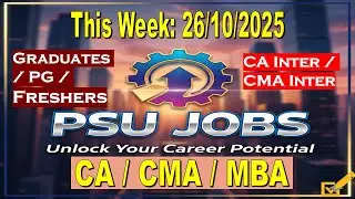 LATEST GOVERNMENT PSU JOBS VACANCY | GRADUATES JOBS | CA CMA MBA JOBS | CA Inter CMA Inter JOBS