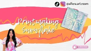 Printmaking Snowflake Art Project