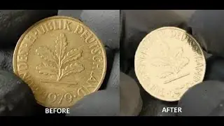 (Coin Polishing) coin to mirror/Project #1 1979 10 Pfennig M&uuml;nze gespiegelt