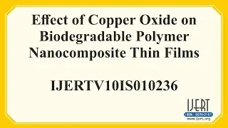 Effect of Copper Oxide on Biodegradable Polymer Nanocomposite Thin Films