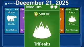 Microsoft Solitaire Collection - TriPeaks Medium / Mittel - December 21, 2025 - Daily challenge