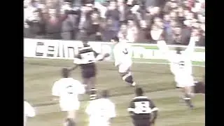 RORY UNDERWOOD SCORES 5 TRIES FOR ENGLAND V FIJI - 1990 RUGBY INTERNATIONAL - RTE SPORT