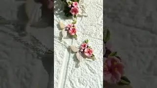 Cherry bloosms earrings .#polymerclay #shorts #diy #clayartbybano #butterflyshorts