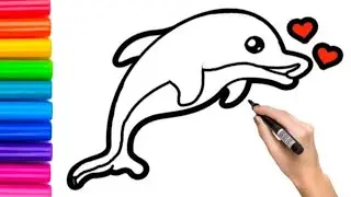 Cute Shark Auto Rickshaw Drawing Painting Colouring for kids, Toddlers || Easy step by step Drawing.