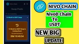 NivoD To Usdt Swap Is Coming Soon // Nivo Chain New Update Bangla // Nivo chain To Usdt sell//