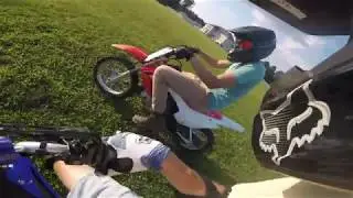 crf110 vs ttr110 drag race
