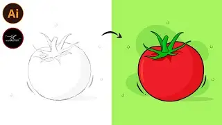 Adobe Illustrator CC Tutorial - How to Create a Vector Tomato From Sketch