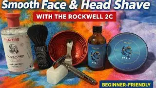 Smooth Face & Head Shave with the Rockwell 2C | Beginner-Friendly Double Edge Razor