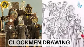 Drawing DOM Studio's Skibidi Multiverse Clockmen