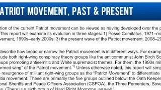 The Real Patriot Movement Past - Present