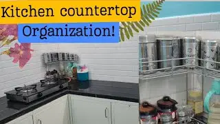 Practical &Functional Kitchen Countertop organisation ideas/Space saving kitchen setup