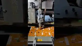 Automatic Through-hole (DIP) components insertion machine, from  China. Antique machine.
