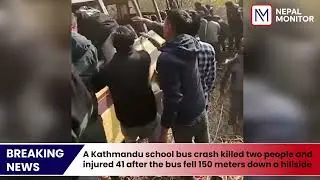 Kathmandu School Bus Crash, Killing Two and Injuring 41