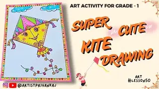 Anyone Can Draw This Kite 🪁 | Easy & Colorful Art 🎨 
