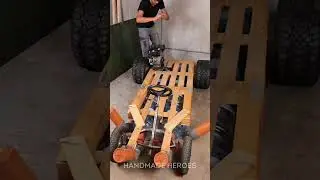 Amazing DIY amphibious car crafted from pallets and water bottles 🚤✨