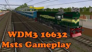 WDM3 16632 Msts Gameplay | Train Game | Msts Gameplay | Vilaiyatu pillai