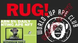 Quantum Ape Club AND Worldcupapeclub|RUGGED! #passiveincome #defi #rug #scam