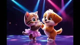 Cute Cartoon Cats Dancing | Funny Kitty Dance Animation#ytshorts #catsai #shorts